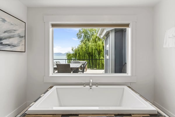 Clean white bathroom